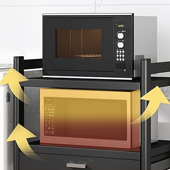 Amazon｜金属製電子レンジラック、 レンジ台 キッチン収納棚